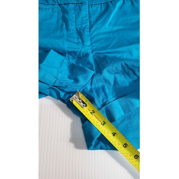 Express Cuffed Shorts Teal Blue Casual Everyday‎ Size 10 - Picture 5 of 6